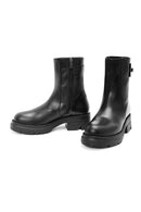 Women's Black Zippered Leather Boots | Derimod Women's Black Zippered Leather Boots | Derimod