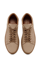 Erkek Bej Bağcıklı Süet Deri Sneaker | Derimod Erkek Bej Bağcıklı Süet Deri Sneaker | Derimod