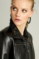 Vera Women's Leather Jacket | Derimod Vera Women's Leather Jacket | Derimod