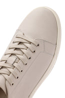 Erkek Beyaz Bağcıklı Deri Sneaker | Derimod Erkek Beyaz Bağcıklı Deri Sneaker | Derimod