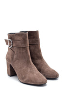 Women's Heeled Suede Leather Boots | Derimod Women's Heeled Suede Leather Boots | Derimod