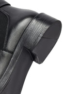 Woman Black Zippered Leather Boat | Derimod Woman Black Zippered Leather Boat | Derimod