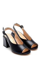 Women's Leather Heeled Sandals | Derimod Women's Leather Heeled Sandals | Derimod