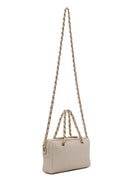 Woman Cream Printed Mini Crossbody Bag | Derimod Woman Cream Printed Mini Crossbody Bag | Derimod