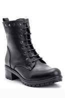 Women's Studded Detailed Leather Boots | Derimod Women's Studded Detailed Leather Boots | Derimod