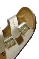 Birkenstock Kadın Altın Arizona Bf Çift Tokalı Terlik | Derimod Birkenstock Kadın Altın Arizona Bf Çift Tokalı Terlik | Derimod
