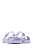 Birkenstock Women's Purple Leather Double Buckle Arizona Eva Flat Slippers | Derimod Birkenstock Women's Purple Leather Double Buckle Arizona Eva Flat Slippers | Derimod