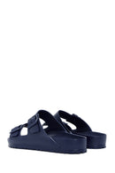 Birkenstock Men's Navy Blue Arizona Eva Double Buckle Slippers | Derimod Birkenstock Men's Navy Blue Arizona Eva Double Buckle Slippers | Derimod