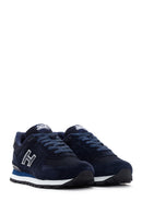 Hammer Jack Men's Navy Blue Peru Suede Leather Sneaker | Derimod Hammer Jack Men's Navy Blue Peru Suede Leather Sneaker | Derimod