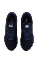 Hammer Jack Men's Navy Blue Peru Suede Leather Sneaker | Derimod Hammer Jack Men's Navy Blue Peru Suede Leather Sneaker | Derimod