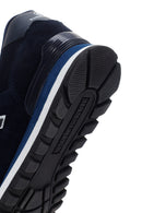 Hammer Jack Men's Navy Blue Peru Suede Leather Sneaker | Derimod Hammer Jack Men's Navy Blue Peru Suede Leather Sneaker | Derimod