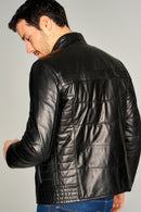Alves Men's Leather Jacket | Derimod Alves Men's Leather Jacket | Derimod