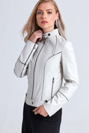 Irma Women's Leather Jacket | Derimod Irma Women's Leather Jacket | Derimod