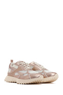 Kadın Pembe Bağcıklı Kalın Tabanlı Sneaker | Derimod Kadın Pembe Bağcıklı Kalın Tabanlı Sneaker | Derimod