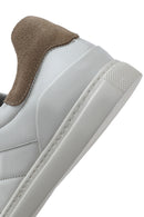 Men's White Lace-up Leather Sneaker | Derimod Men's White Lace-up Leather Sneaker | Derimod
