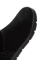 Women's Black Zippered Suede Boots | Derimod Women's Black Zippered Suede Boots | Derimod