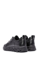 Erkek Siyah Bağcıklı Deri Sneaker | Derimod Erkek Siyah Bağcıklı Deri Sneaker | Derimod