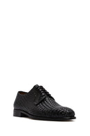 Men's Black Braided Leather Classic Shoes | Derimod Men's Black Braided Leather Classic Shoes | Derimod