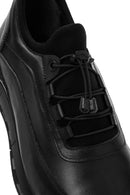 Men's Black Lace-up Leather Sneaker | Derimod Men's Black Lace-up Leather Sneaker | Derimod