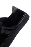 Erkek Siyah Süet Deri Sneaker | Derimod Erkek Siyah Süet Deri Sneaker | Derimod