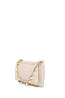 Woman Cream Long Strap Printed Clutch Bag | Derimod Woman Cream Long Strap Printed Clutch Bag | Derimod