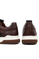 Erkek Kahverengi Bağcıklı Deri Sneaker | Derimod Erkek Kahverengi Bağcıklı Deri Sneaker | Derimod
