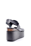 Women's Leather Wedge Heeled Sandals | Derimod Women's Leather Wedge Heeled Sandals | Derimod