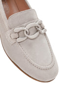 Kadın Bej Tokalı Süet Deri Casual Loafer | Derimod Kadın Bej Tokalı Süet Deri Casual Loafer | Derimod