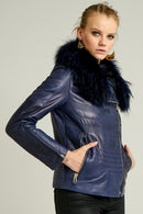 Anita Women's Leather Jacket | Derimod Anita Women's Leather Jacket | Derimod