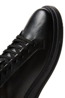 Erkek Siyah Deri Kalın Tabanlı Sneaker | Derimod Erkek Siyah Deri Kalın Tabanlı Sneaker | Derimod