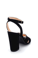 Women's Suede Heeled Sandals | Derimod Women's Suede Heeled Sandals | Derimod
