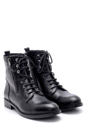 Women's Leather Zipper Detailed Boots | Derimod Women's Leather Zipper Detailed Boots | Derimod