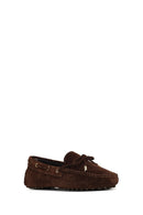 Women's Brown Tassel Suede Leather Loafer | Derimod Women's Brown Tassel Suede Leather Loafer | Derimod