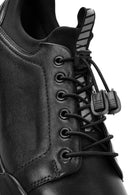 Erkek Siyah Bağcıklı Deri Sneaker | Derimod Erkek Siyah Bağcıklı Deri Sneaker | Derimod