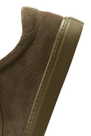 Men's Khaki Leather Suede Sneaker | Derimod Men's Khaki Leather Suede Sneaker | Derimod