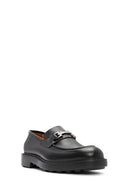 Men's Black Buckle Detailed Leather Casual Loafer | Derimod Men's Black Buckle Detailed Leather Casual Loafer | Derimod