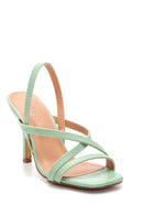 Women's Green Heeled Sandals | Derimod Women's Green Heeled Sandals | Derimod