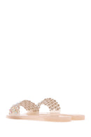 Women's Beige Stone Jelly Slippers | Derimod Women's Beige Stone Jelly Slippers | Derimod