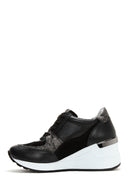 Women's Leather High Sole Sneaker | Derimod Women's Leather High Sole Sneaker | Derimod