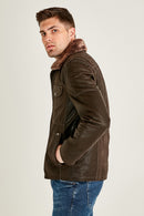 ANGELO MEN'S LEATHER JACKET | Derimod ANGELO MEN'S LEATHER JACKET | Derimod