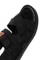 Men's Black Leather Sandals | Derimod Men's Black Leather Sandals | Derimod