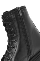 Women's Black Zippered Leather Boots | Derimod Women's Black Zippered Leather Boots | Derimod