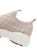 Derimod Zero Women's Beige Patterned Thick Soled Sneakers | Derimod Derimod Zero Women's Beige Patterned Thick Soled Sneakers | Derimod