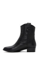 Women's Black Leather Cowboy Boots | Derimod Women's Black Leather Cowboy Boots | Derimod