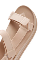 Women's Beige Strappy Thick Soled Jelly Sandals | Derimod Women's Beige Strappy Thick Soled Jelly Sandals | Derimod