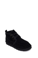 Male Black Lace-up Suede Casual Boots | Derimod Male Black Lace-up Suede Casual Boots | Derimod