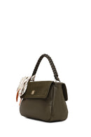 Woman Khaki Long-Strap Suede Shoulder Bag | Derimod Woman Khaki Long-Strap Suede Shoulder Bag | Derimod
