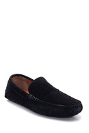 Erkek Siyah Süet Deri Loafer | Derimod Erkek Siyah Süet Deri Loafer | Derimod