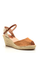 Women's Suede Wedge Heeled Espadrille Shoes | Derimod Women's Suede Wedge Heeled Espadrille Shoes | Derimod
