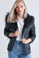 Hera Women's Leather Jacket | Derimod Hera Women's Leather Jacket | Derimod